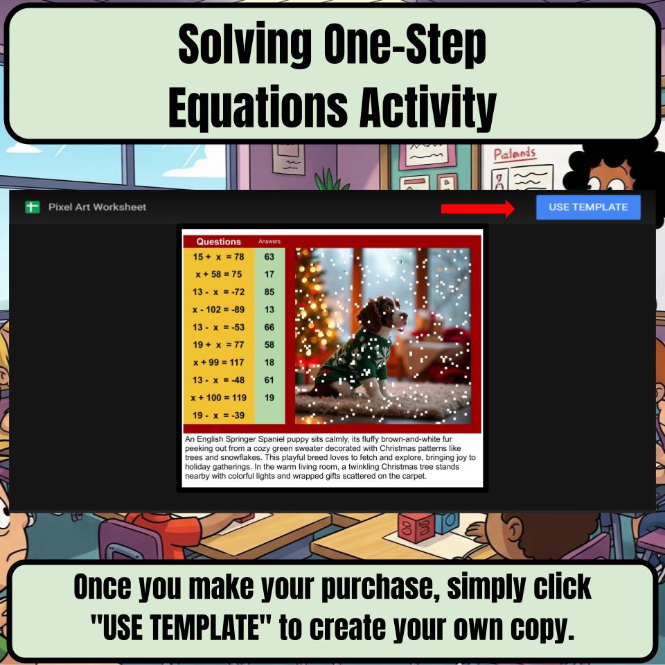 Solving One-Step Equations Mystery Picture Activity Worksheet P0001