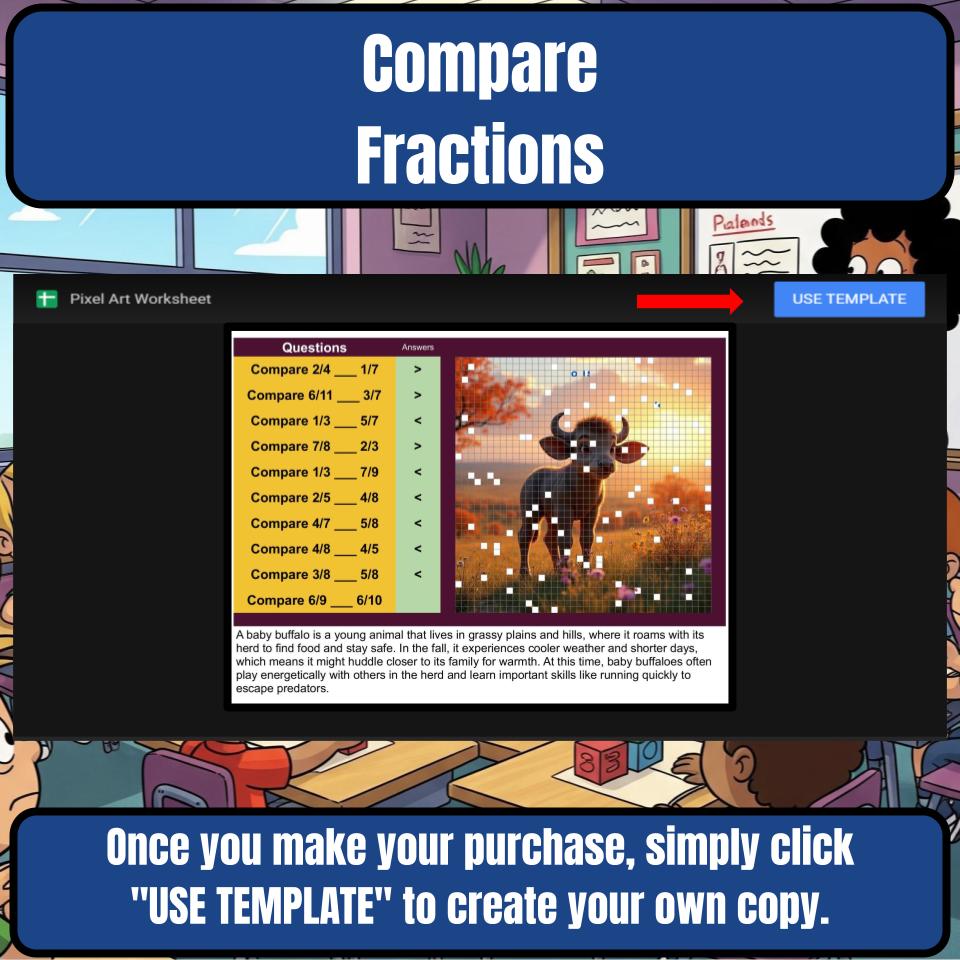 Compare Fractions Mystery Picture P0141