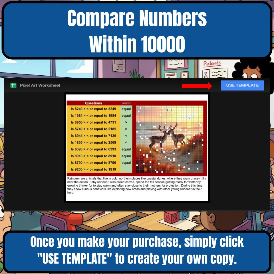 Compare Numbers Within 10000 Mystery Picture P0152