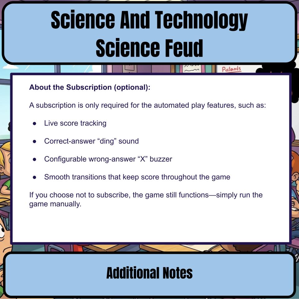 Science And Technology Science Review Family Feud Style Game Activity CF0018