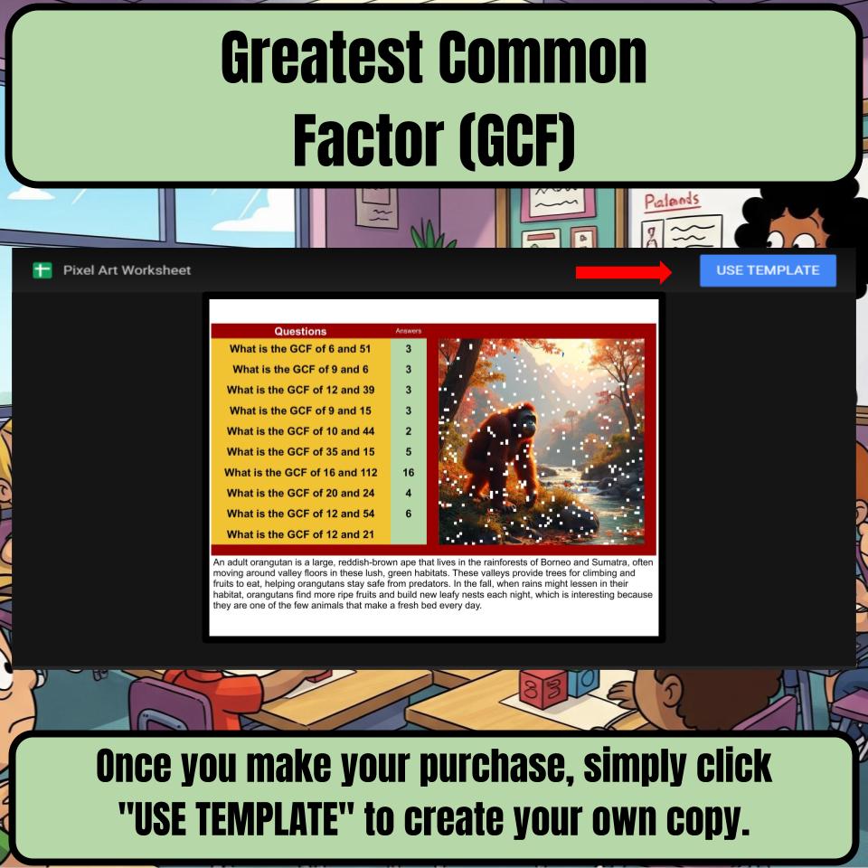 Greatest Common Factor (Gcf) Mystery Picture P0208