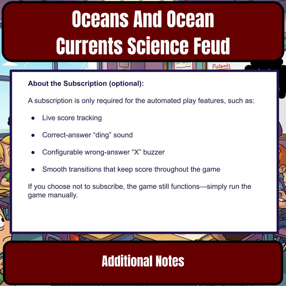 Oceans And Ocean Currents Science Feud Review CF0021