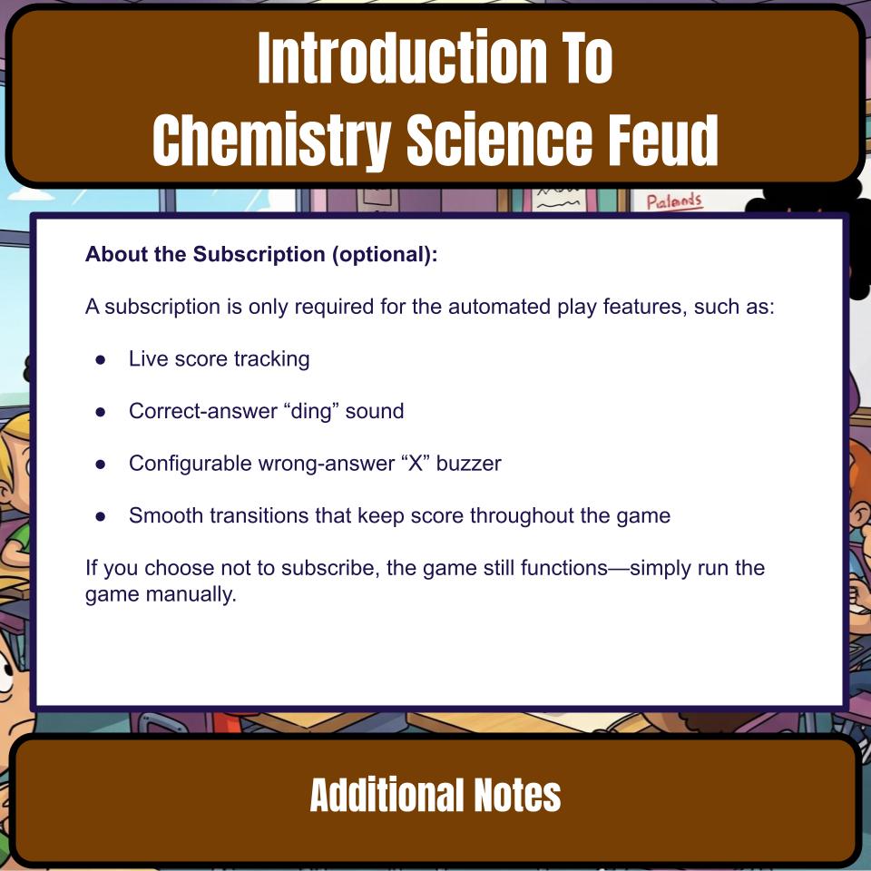 Introduction To Chemistry Science Feud Review CF0022