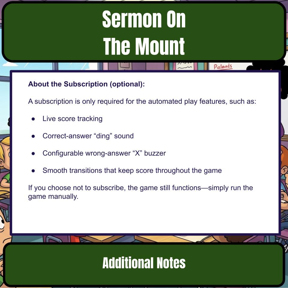 Sermon On The Mount Feud Review BF0024