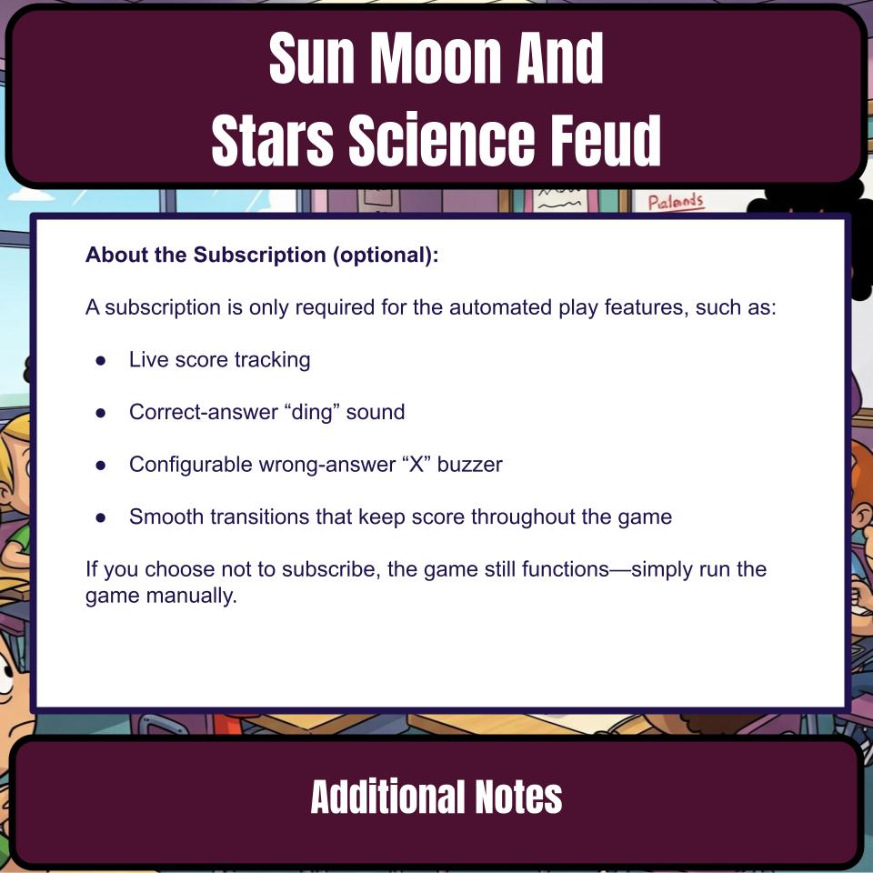 Sun Moon And Stars Science Feud Review CF0029