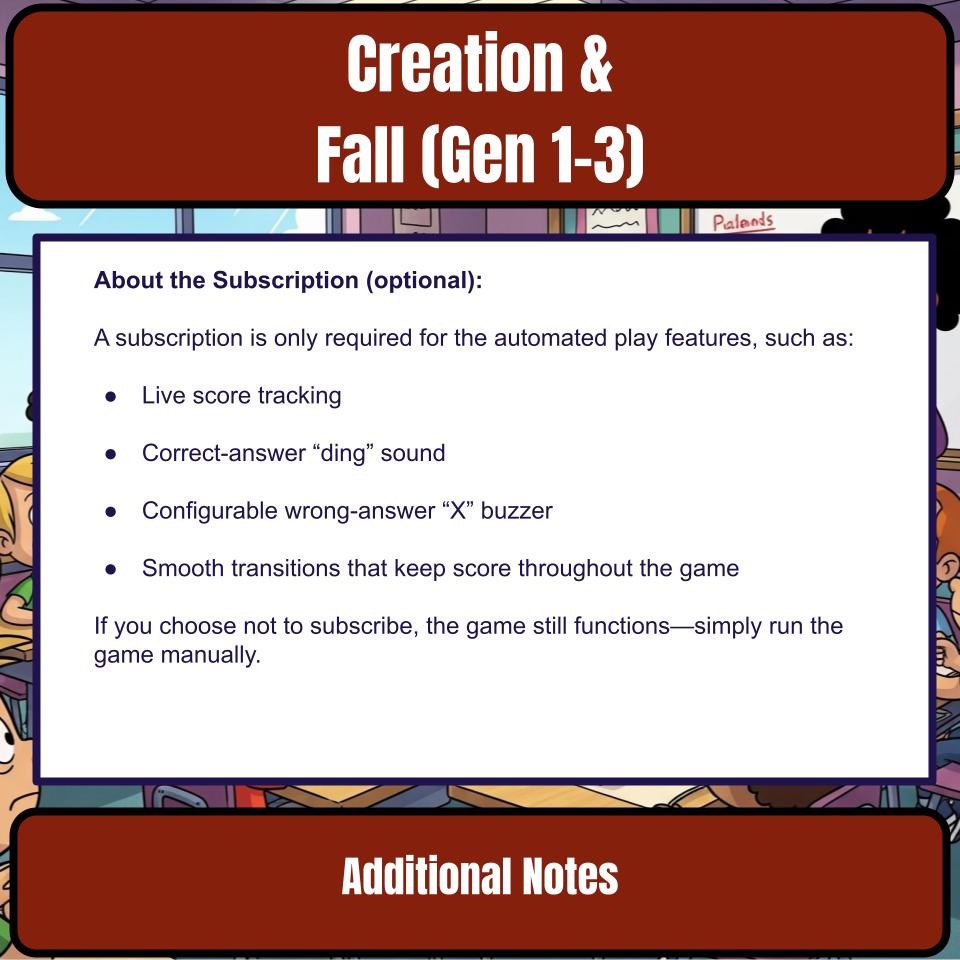 Creation And The Fall Verses In Genesis 1-3 Feud Review BF0030