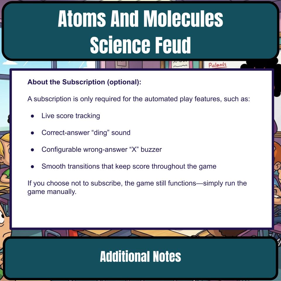 Atoms And Molecules Science Feud Review CF0035