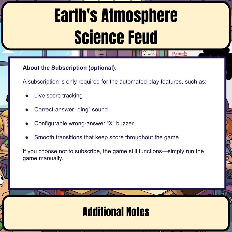 Earth'S Atmosphere Science Review Family Feud Style Game Activity CF0043