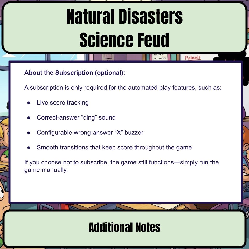 Natural Disasters Science Feud Review CF0044