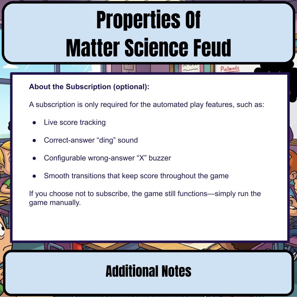 Properties Of Matter Science Feud Review CF0047