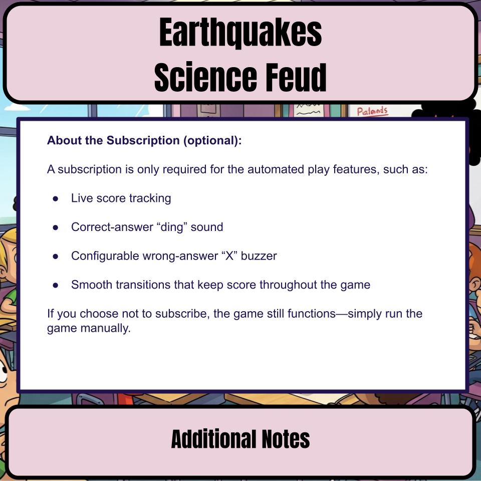 Earthquakes Science Feud Review CF0049