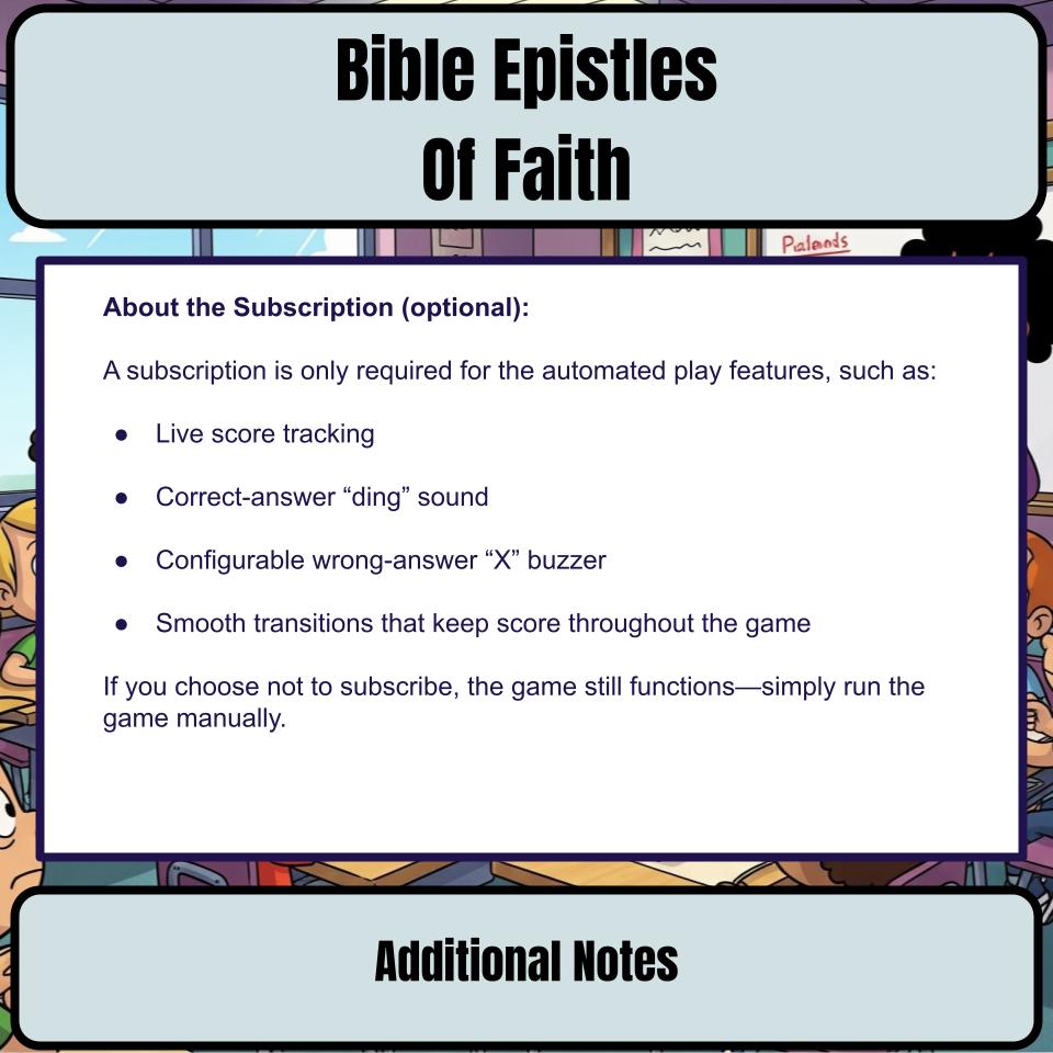 Bible Epistles Of Faith Feud Review BF0006