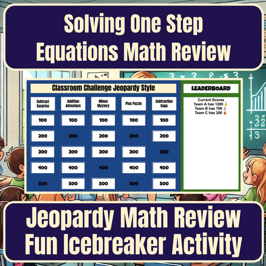 Jeopardy Solving One Step Equations Math Review I0001