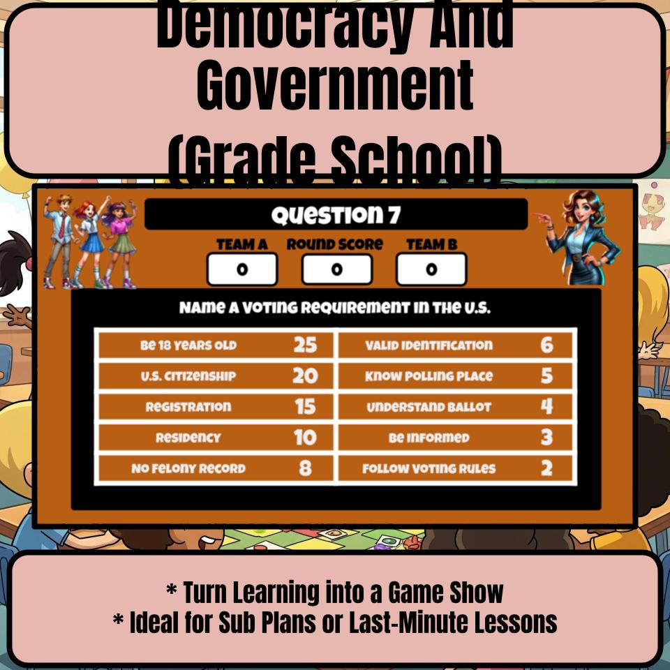 Democracy And Government (Grade School) Review Feud CF0001