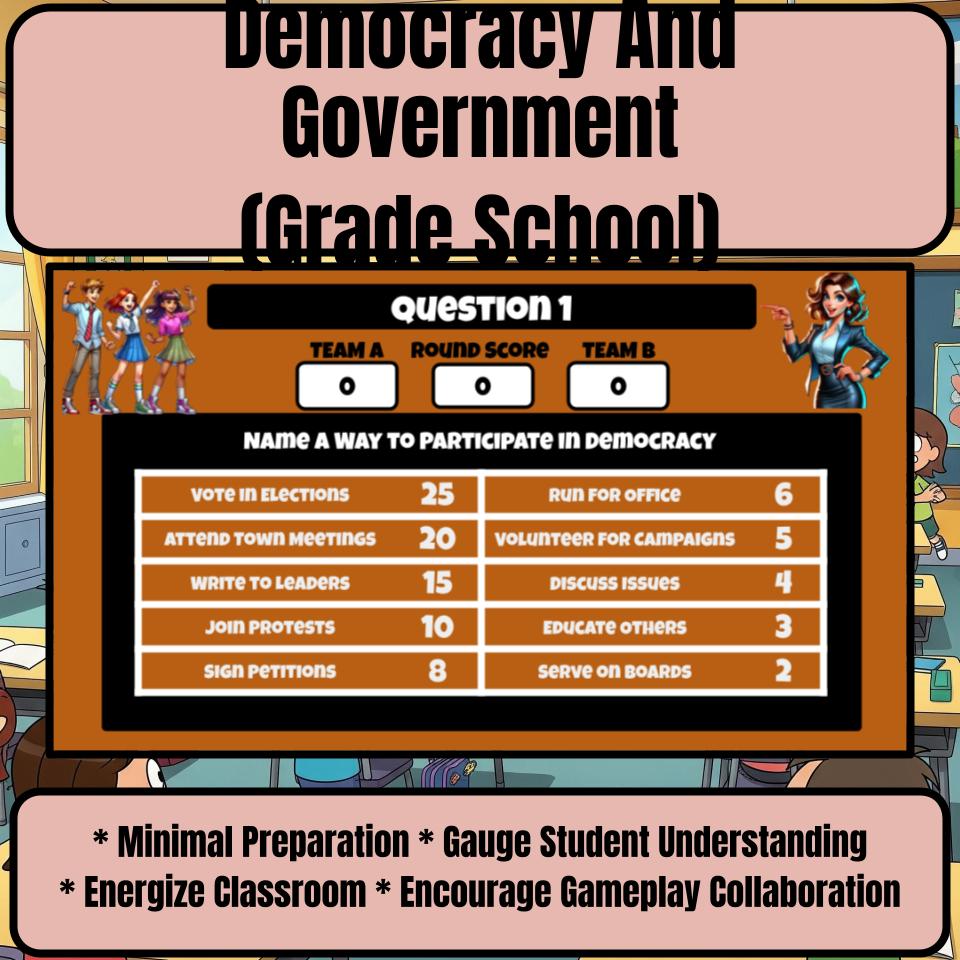 Democracy And Government (Grade School) Review Feud CF0001