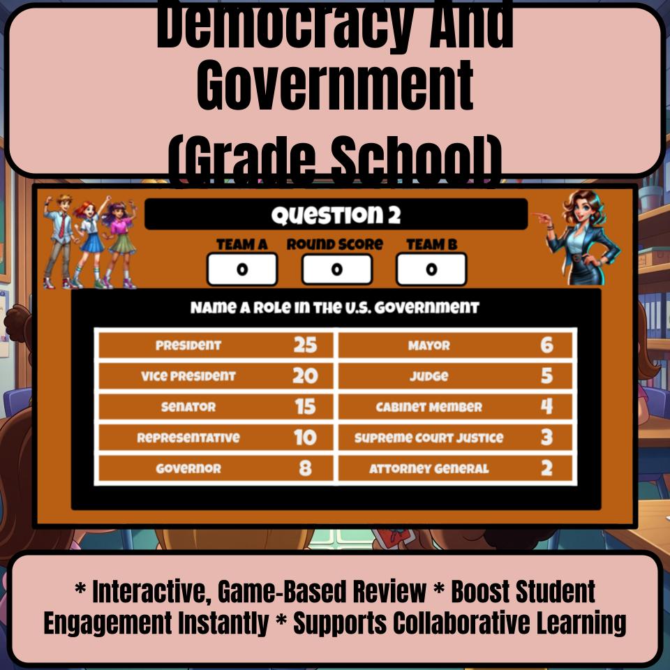Democracy And Government (Grade School) Review Feud CF0001