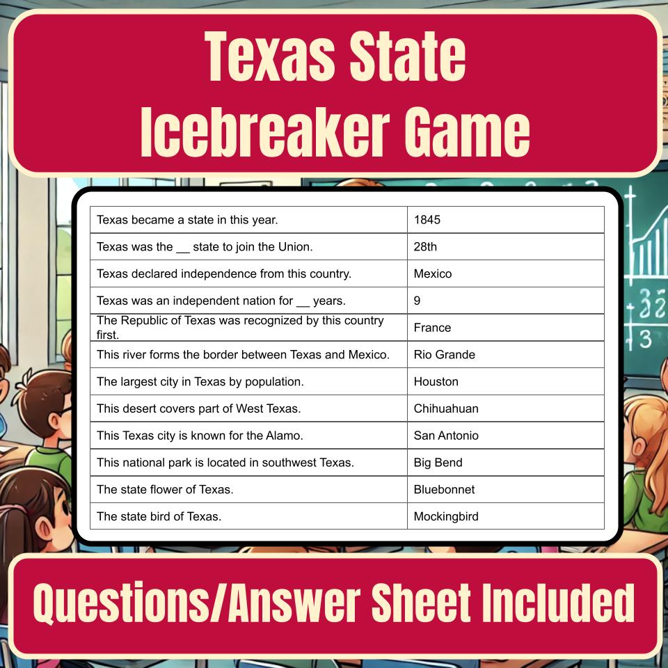 State of Texas Jeopardy Game I0001