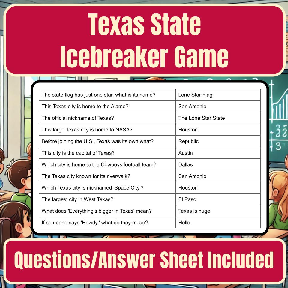State of Texas Jeopardy Game I0001