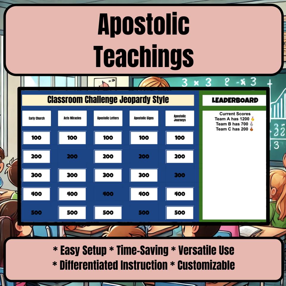 Apostolic Teachings Jeopardy Bible B0001