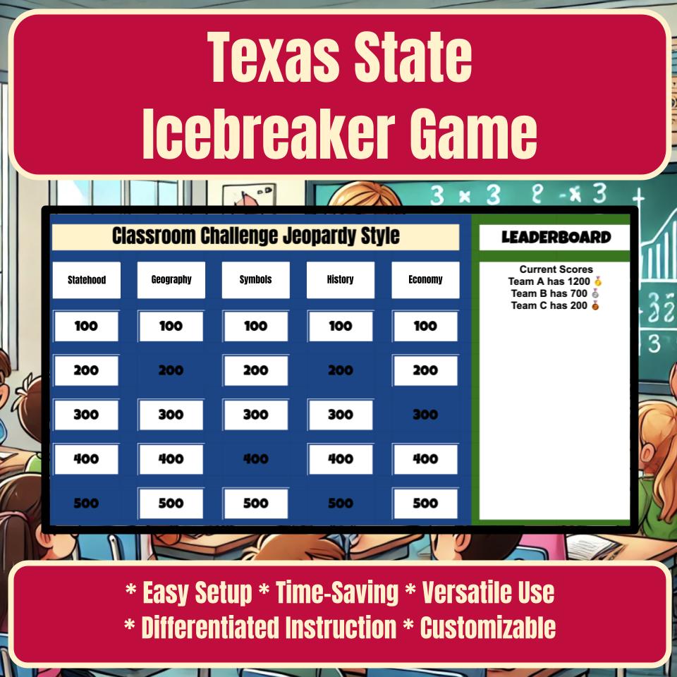 State of Texas Jeopardy Game I0001