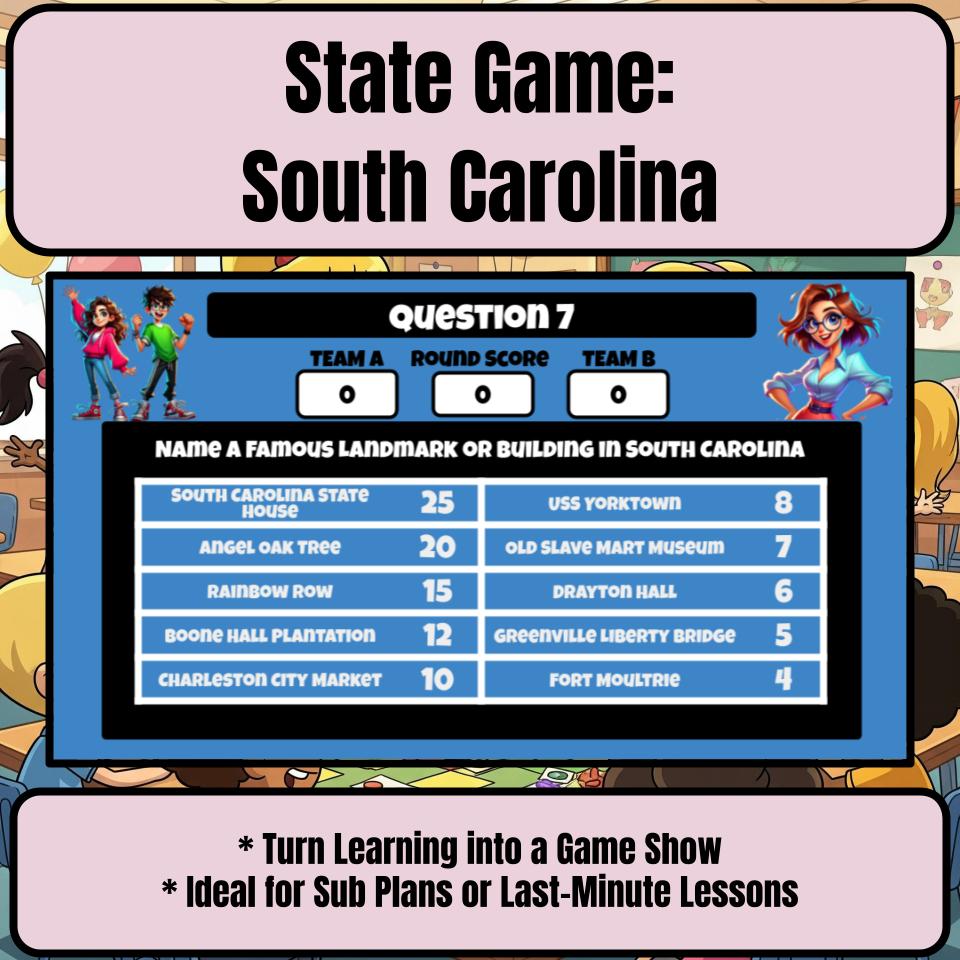 South Carolina Social Studies Family Feud Review Game CF0010
