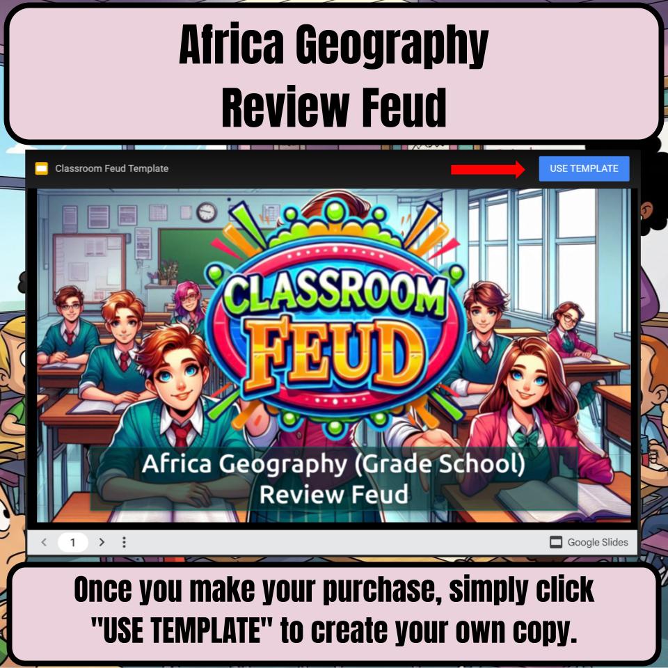 Africa Geography (Grade School) Review Feud CF0010