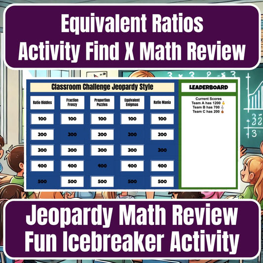 Jeopardy Equivalent Ratios Activity Find X Math Review Practice I0010