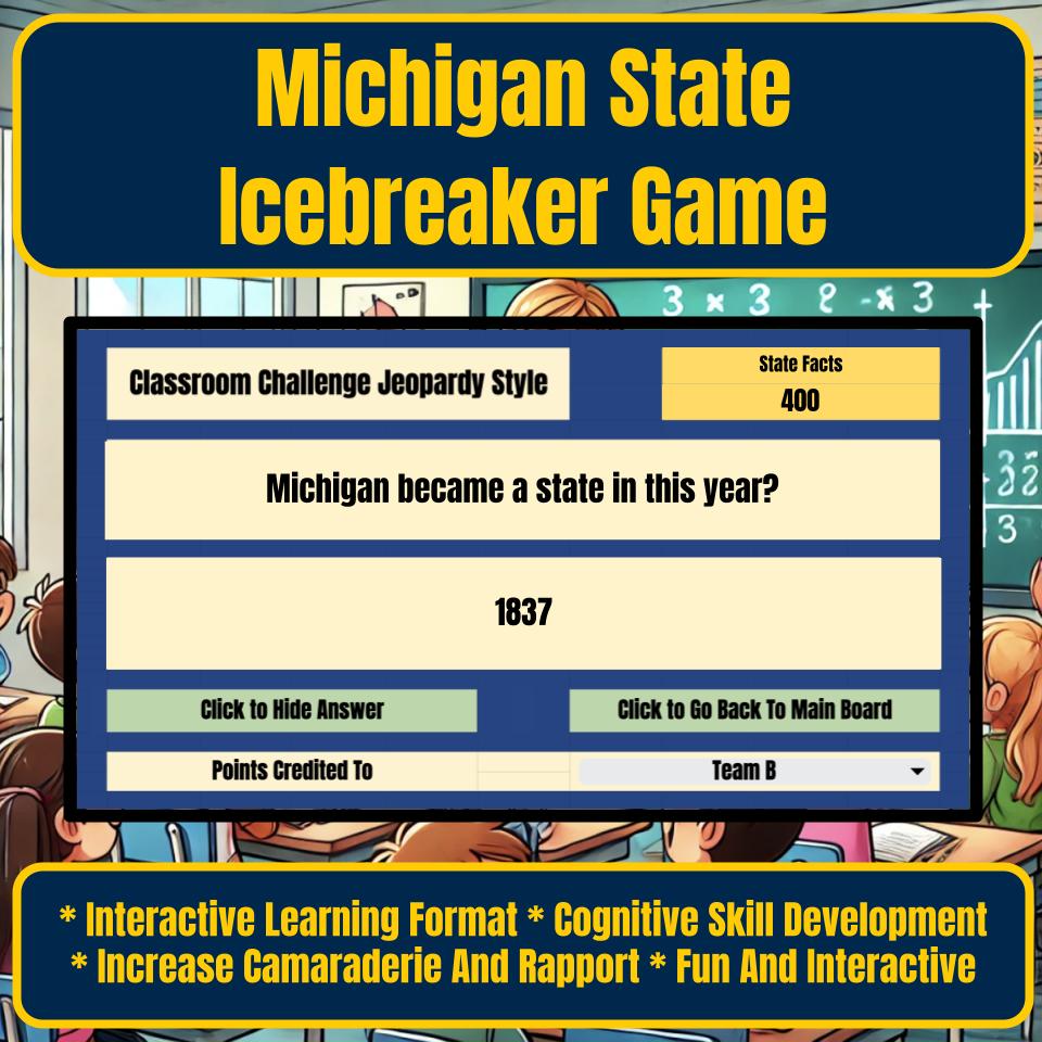 State of Michigan Jeopardy Game I0010