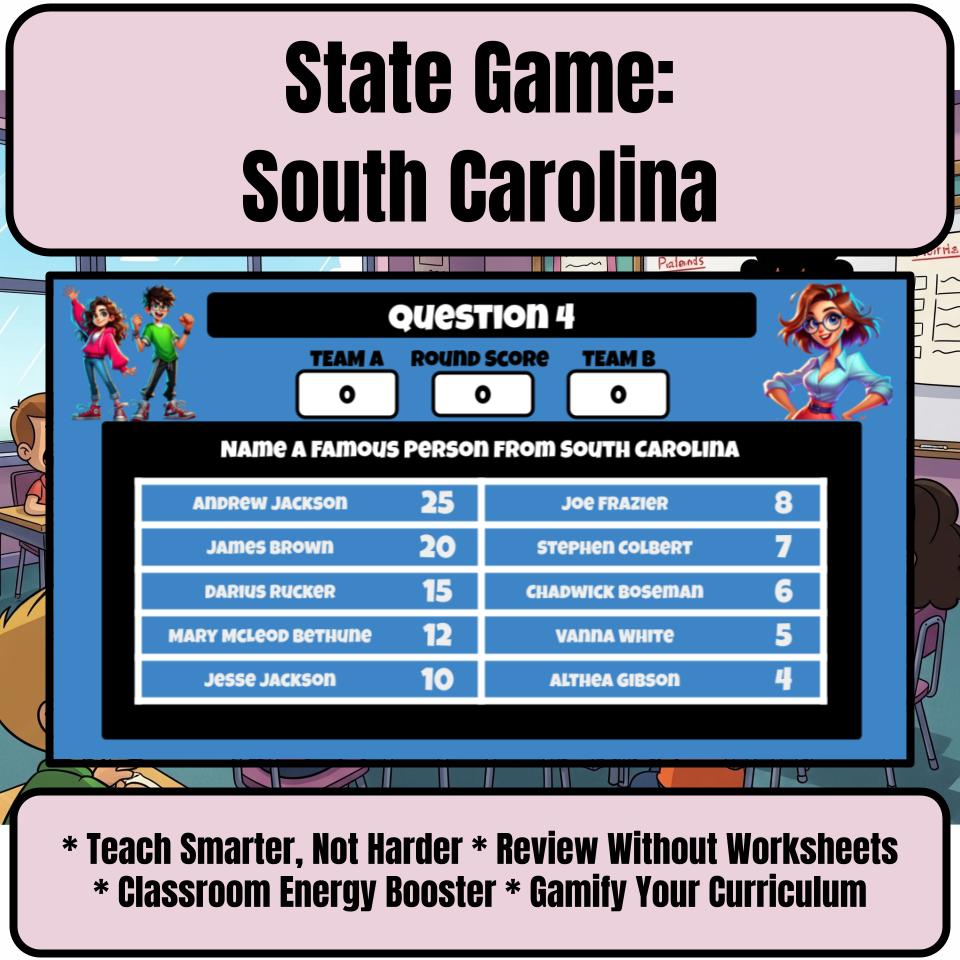 South Carolina Social Studies Family Feud Review Game CF0010