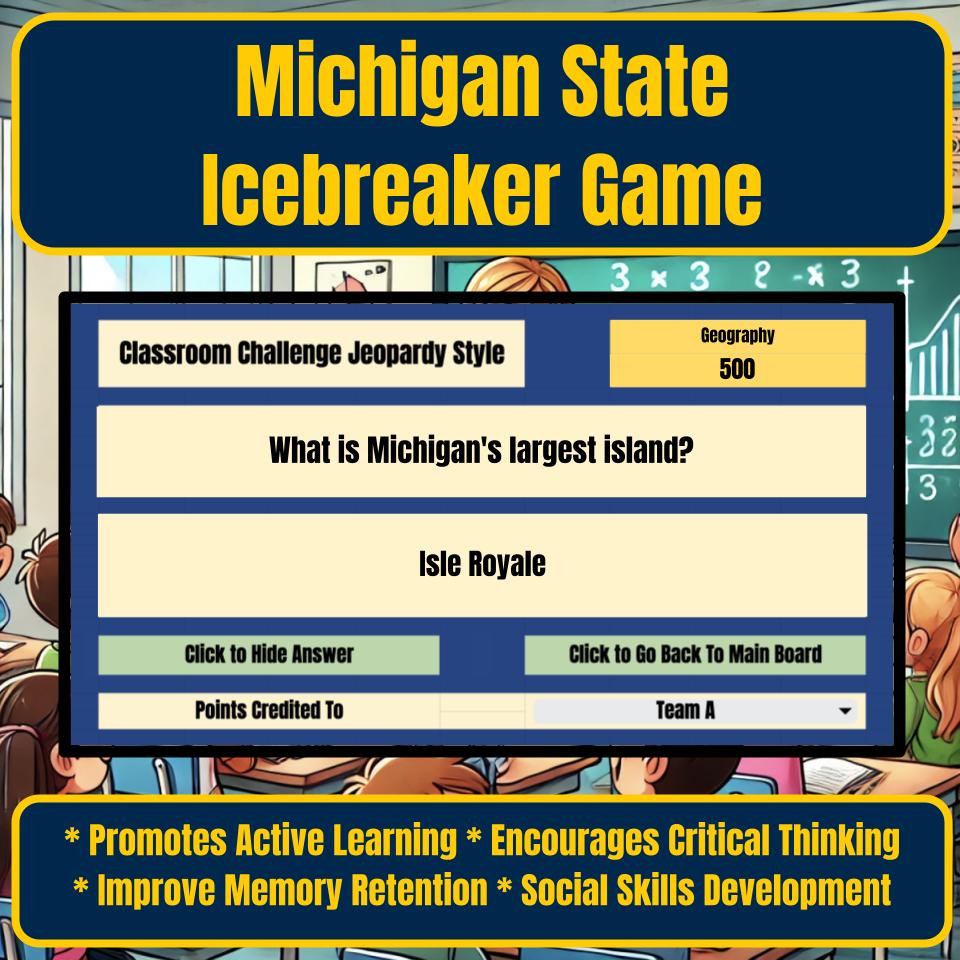 State of Michigan Jeopardy Game I0010