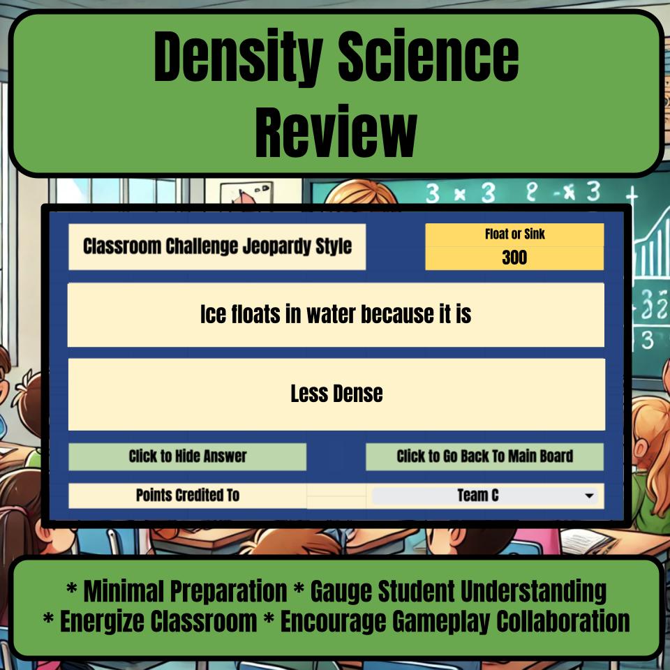 Density Jeopardy Science Review I0100