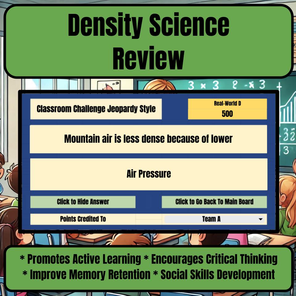 Density Jeopardy Science Review I0100