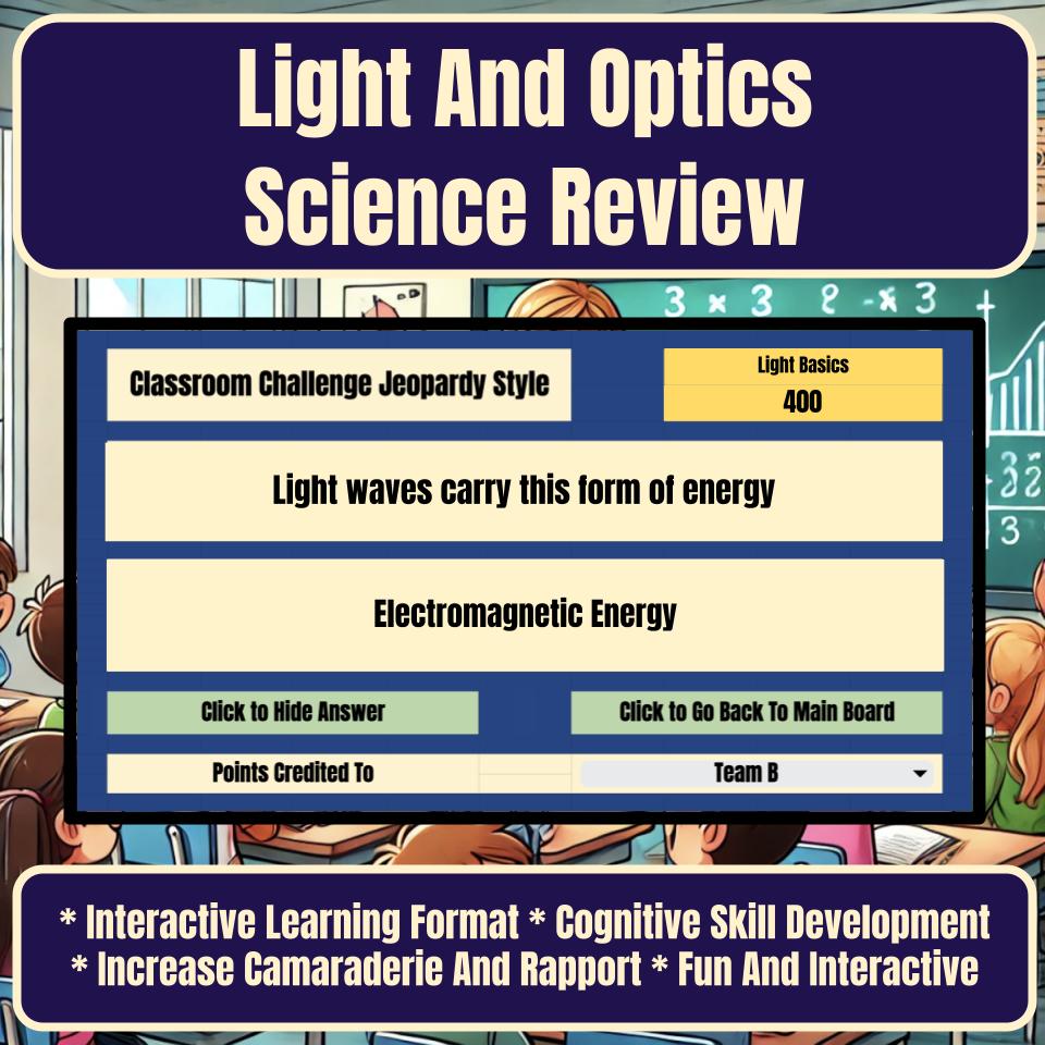 Light And Optics Jeopardy Science Review I0104