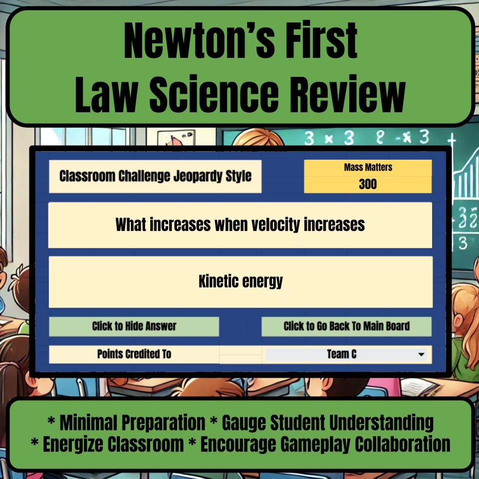 Newton’S First Law Jeopardy Science Review I0106
