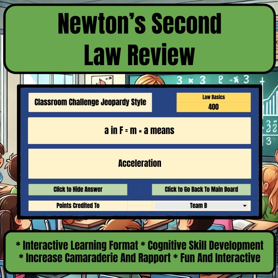 Newton’S Second Law Jeopardy Science Review I0107