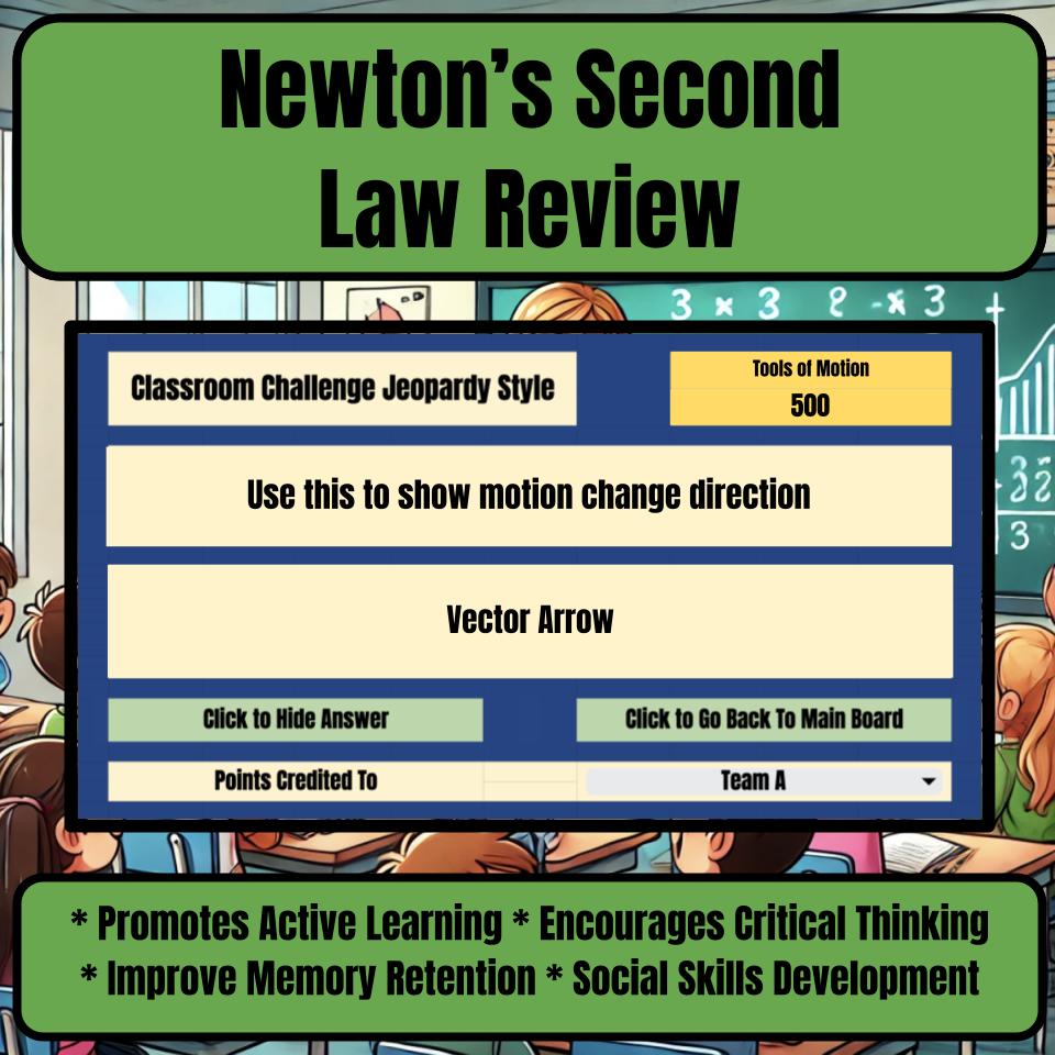 Newton’S Second Law Jeopardy Science Review I0107