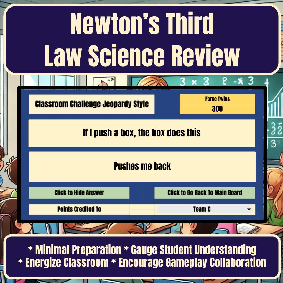 Newton’S Third Law Jeopardy Science Review I0108
