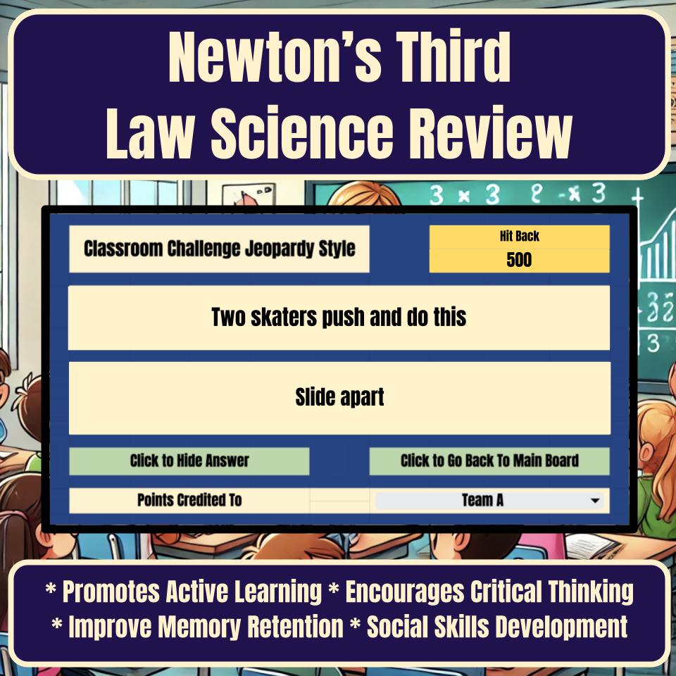 Newton’S Third Law Jeopardy Science Review I0108