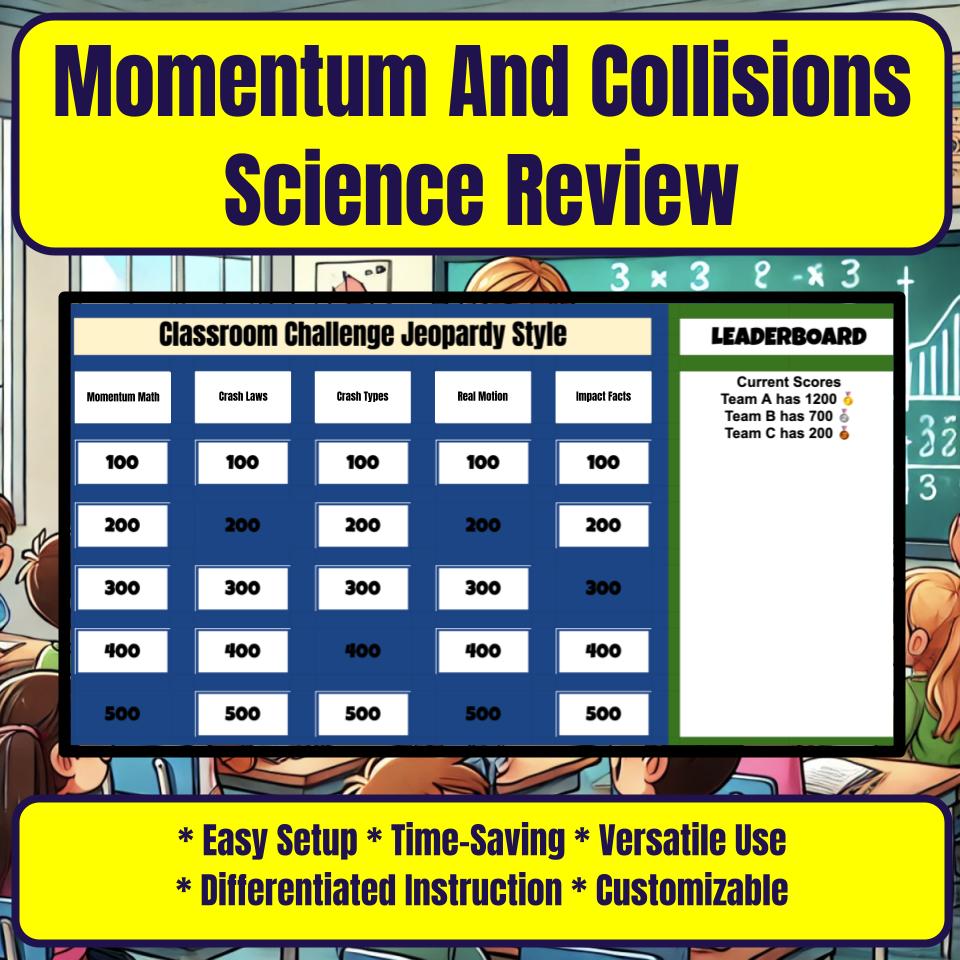 Momentum And Collisions Jeopardy Science Review I0109