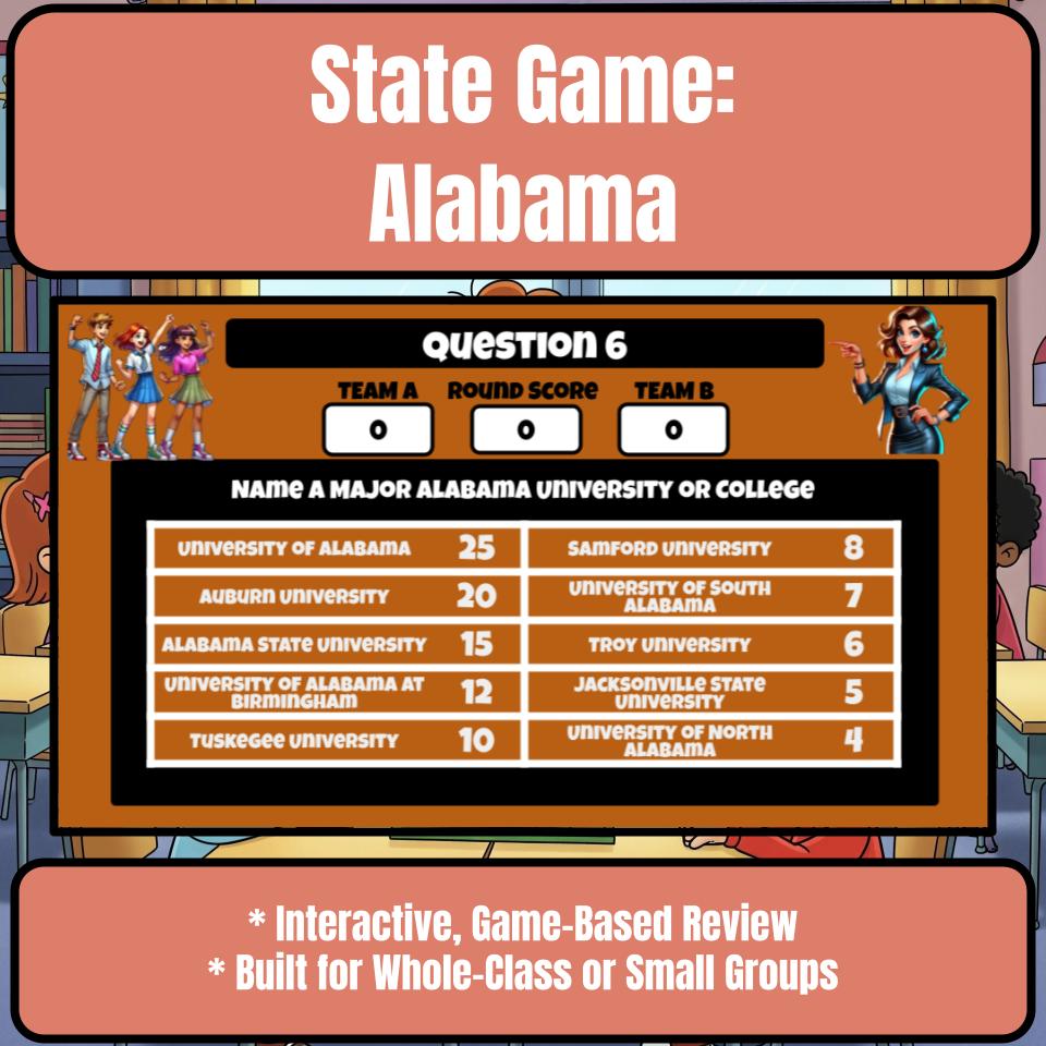 Alabama Social Studies Family Feud Review Game CF0011