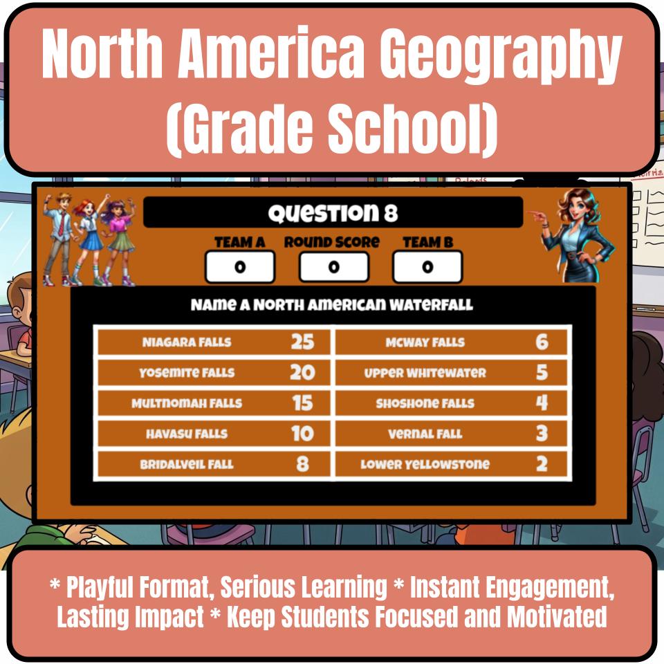 North America Geography (Grade School) Review Feud CF0011
