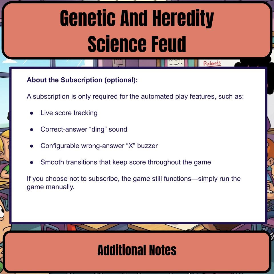 Genetic And Heredity Science Feud Review CF0011