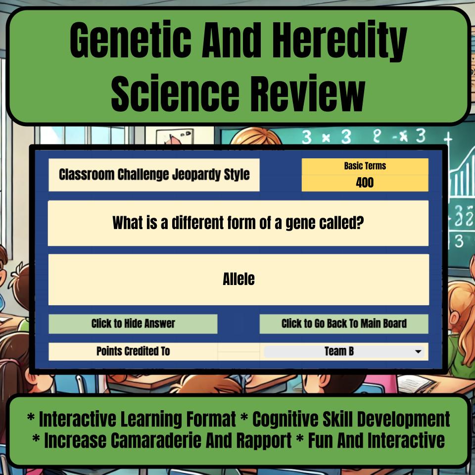 Genetic And Heredity Jeopardy Science Review I0011