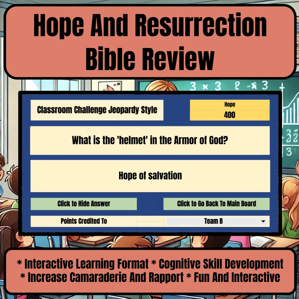 Hope And Resurrection Jeopardy Bible B0011