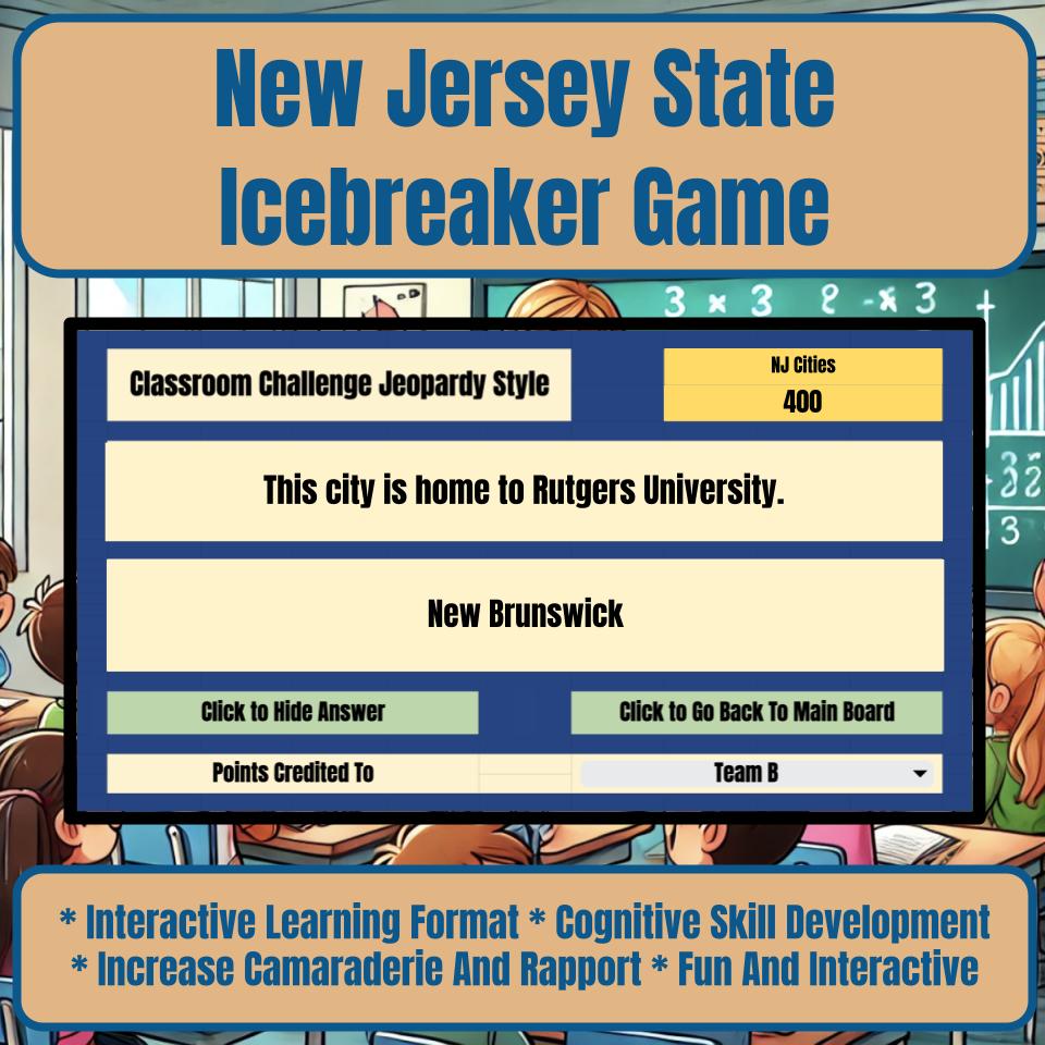 State of New Jersey Jeopardy Game I0011