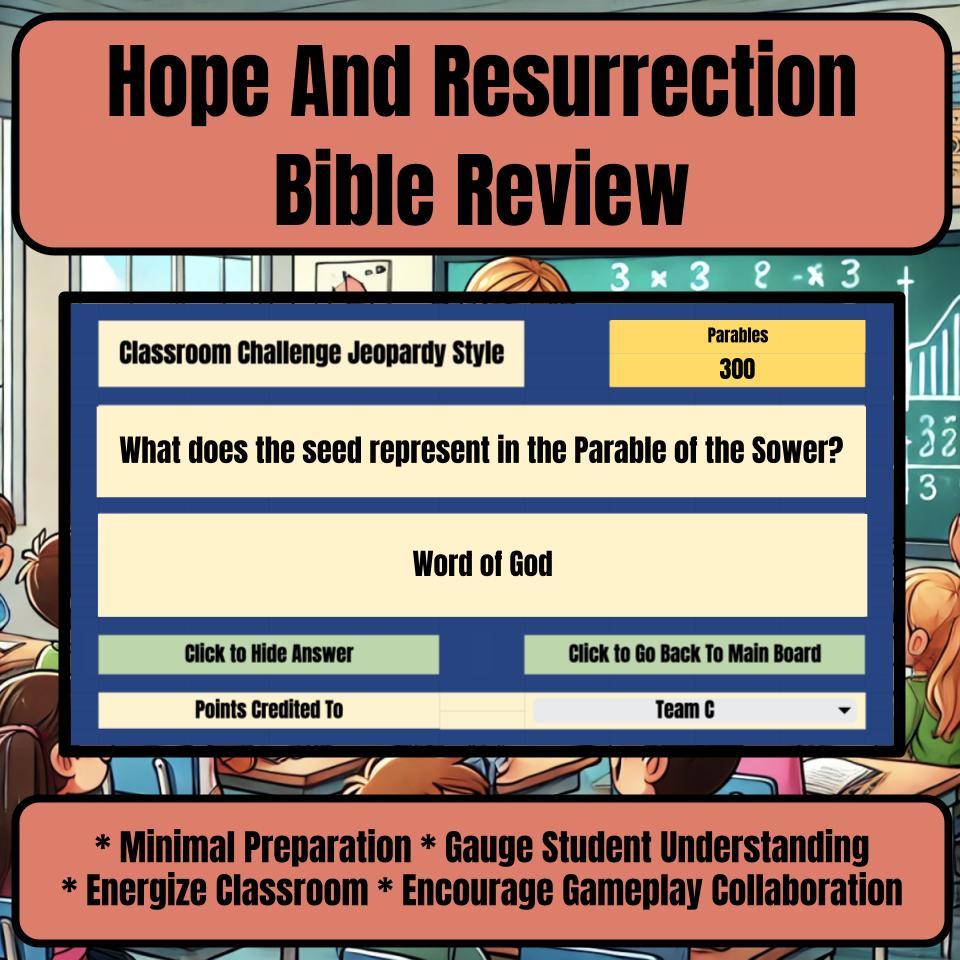 Hope And Resurrection Jeopardy Bible B0011