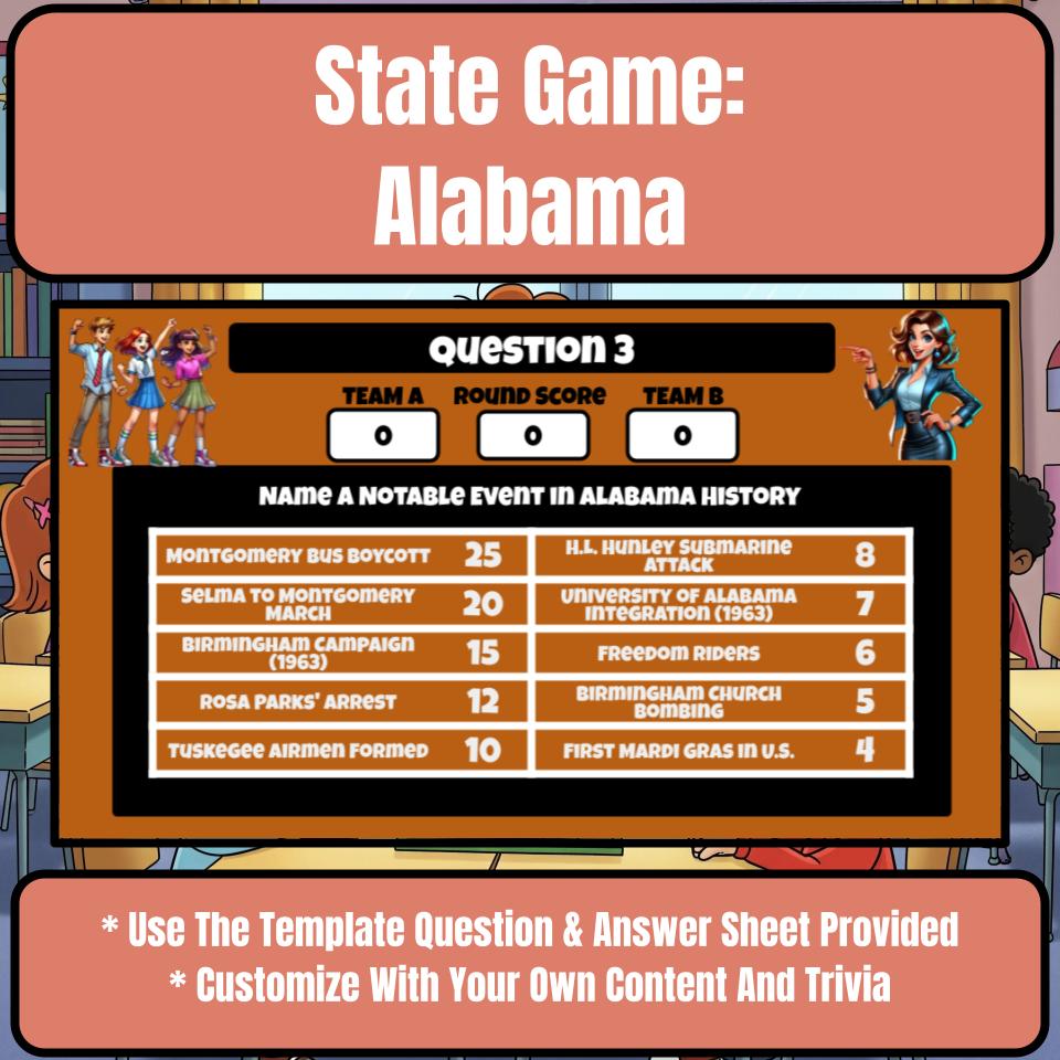Alabama Social Studies Family Feud Review Game CF0011
