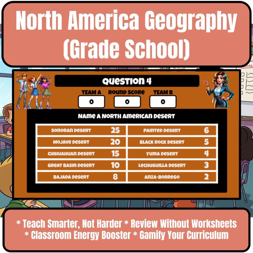 North America Geography (Grade School) Review Feud CF0011