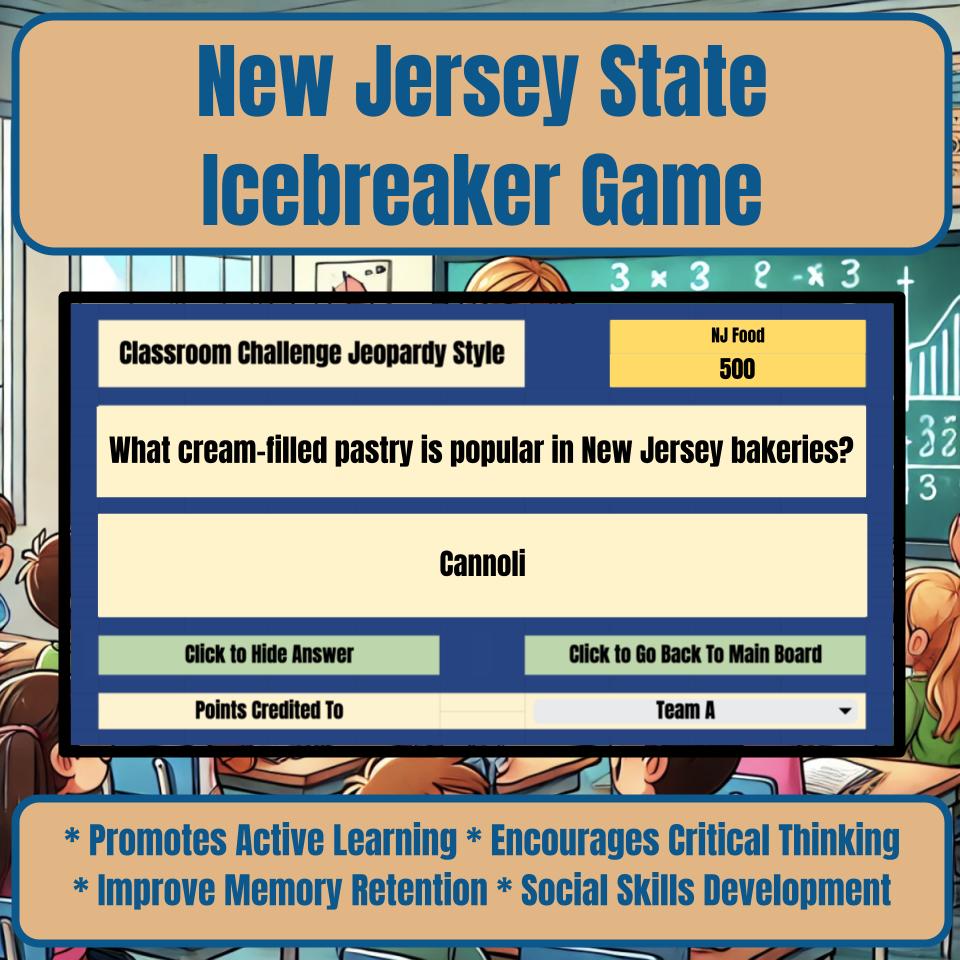 State of New Jersey Jeopardy Game I0011
