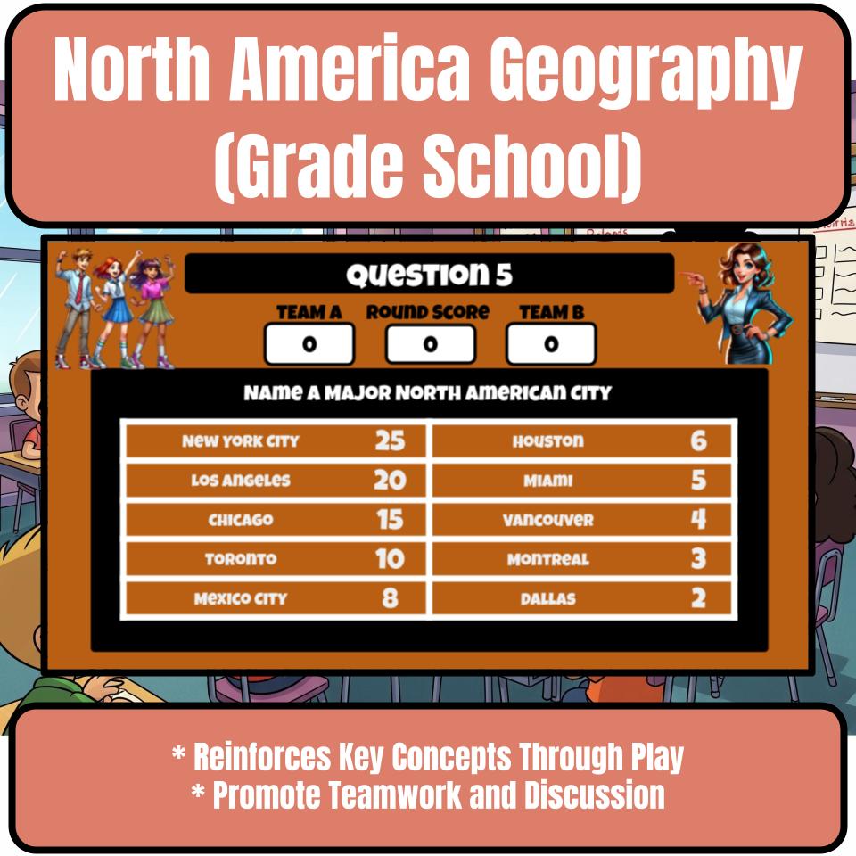 North America Geography (Grade School) Review Feud CF0011